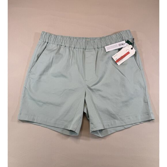 Hawker Rye Men’s Shorts Size L Green Stretch Cotton Blend Elastic Waist NWT - Picture 1 of 5